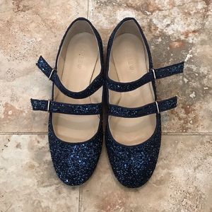 J. Crew flat glitter shoes